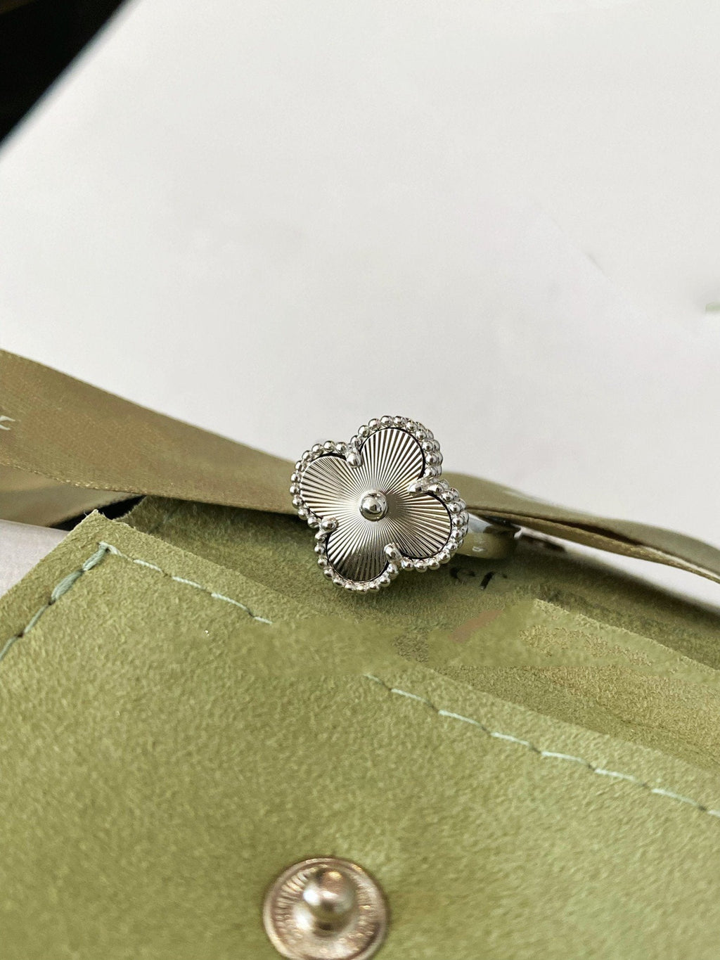 [sparkle Jewelry ]CLOVER SILVER RING