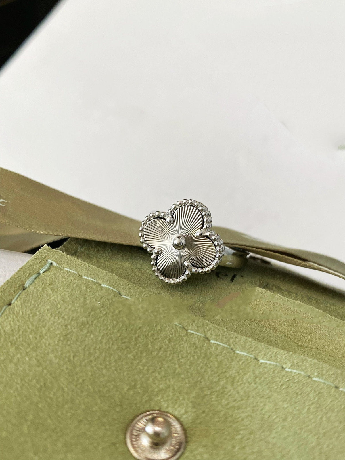 [sparkle Jewelry ]CLOVER SILVER RING