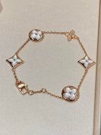 [sparkle Jewelry ]STAR AND SUN 5 MOTIF MOP PINK GOLD BRACELET
