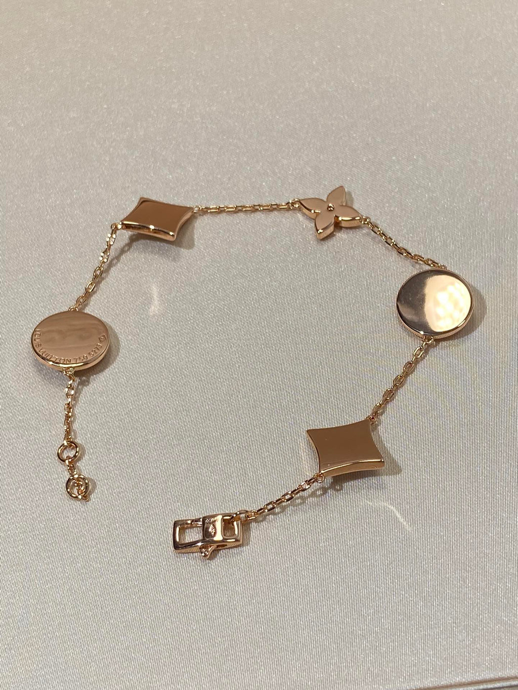[sparkle Jewelry ]STAR AND SUN 5 MOTIF MOP PINK GOLD BRACELET
