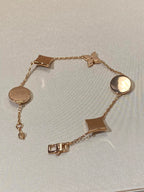 [sparkle Jewelry ]STAR AND SUN 5 MOTIF MOP PINK GOLD BRACELET