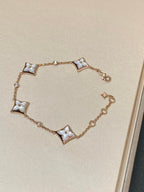 [sparkle Jewelry ]STAR 4 MOTIF MOP DIAMOND PINK GOLD BRACELET