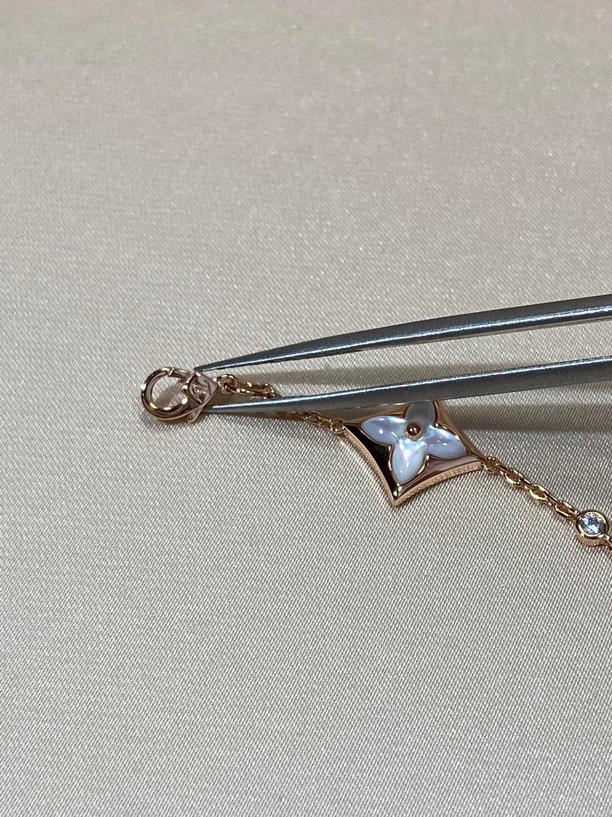 [sparkle Jewelry ]STAR 4 MOTIF MOP DIAMOND PINK GOLD BRACELET