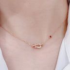 [sparkle Jewelry ]FORCE 10 DIAMOND PINK GOLD NECKLACE