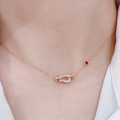 [sparkle Jewelry ]FORCE 10 DIAMOND PINK GOLD NECKLACE
