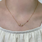 [sparkle Jewelry ]FORCE 10 DIAMOND PINK GOLD NECKLACE