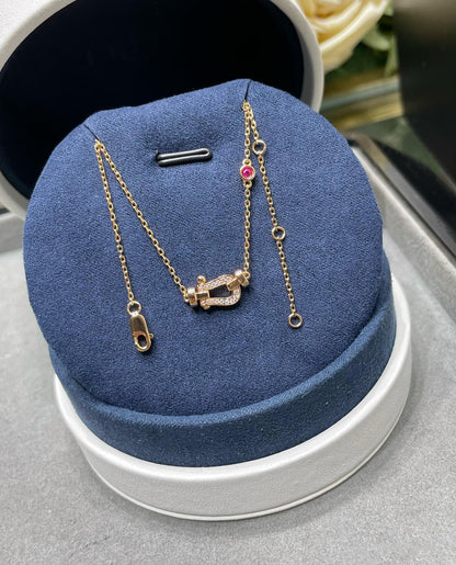 [sparkle Jewelry ]FORCE 10 DIAMOND PINK GOLD NECKLACE