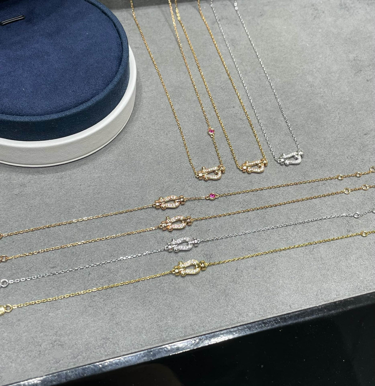 [sparkle Jewelry ]FORCE 10 DIAMOND PINK GOLD NECKLACE