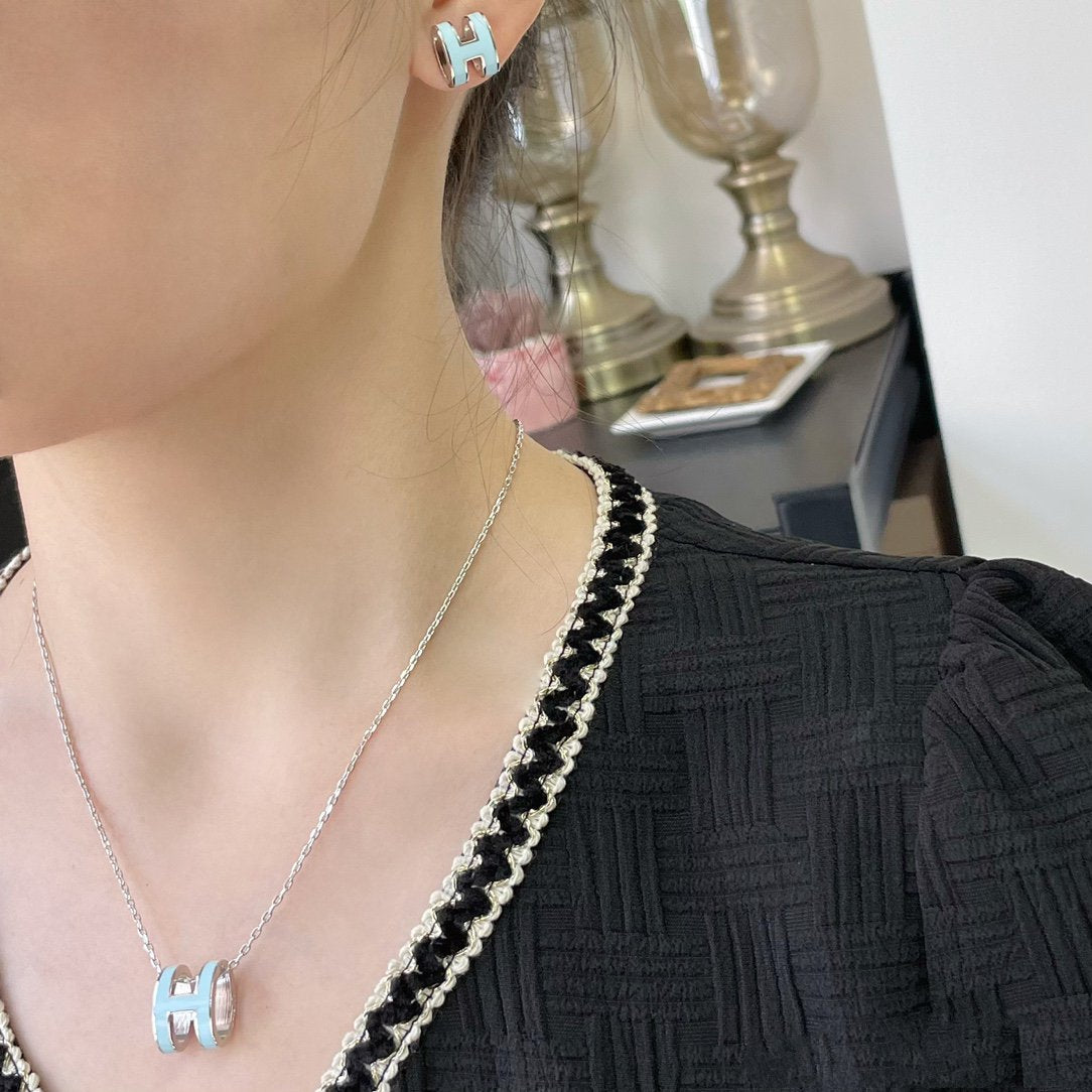 [Sparkle]POP H HELLBLAUE HALSKETTE