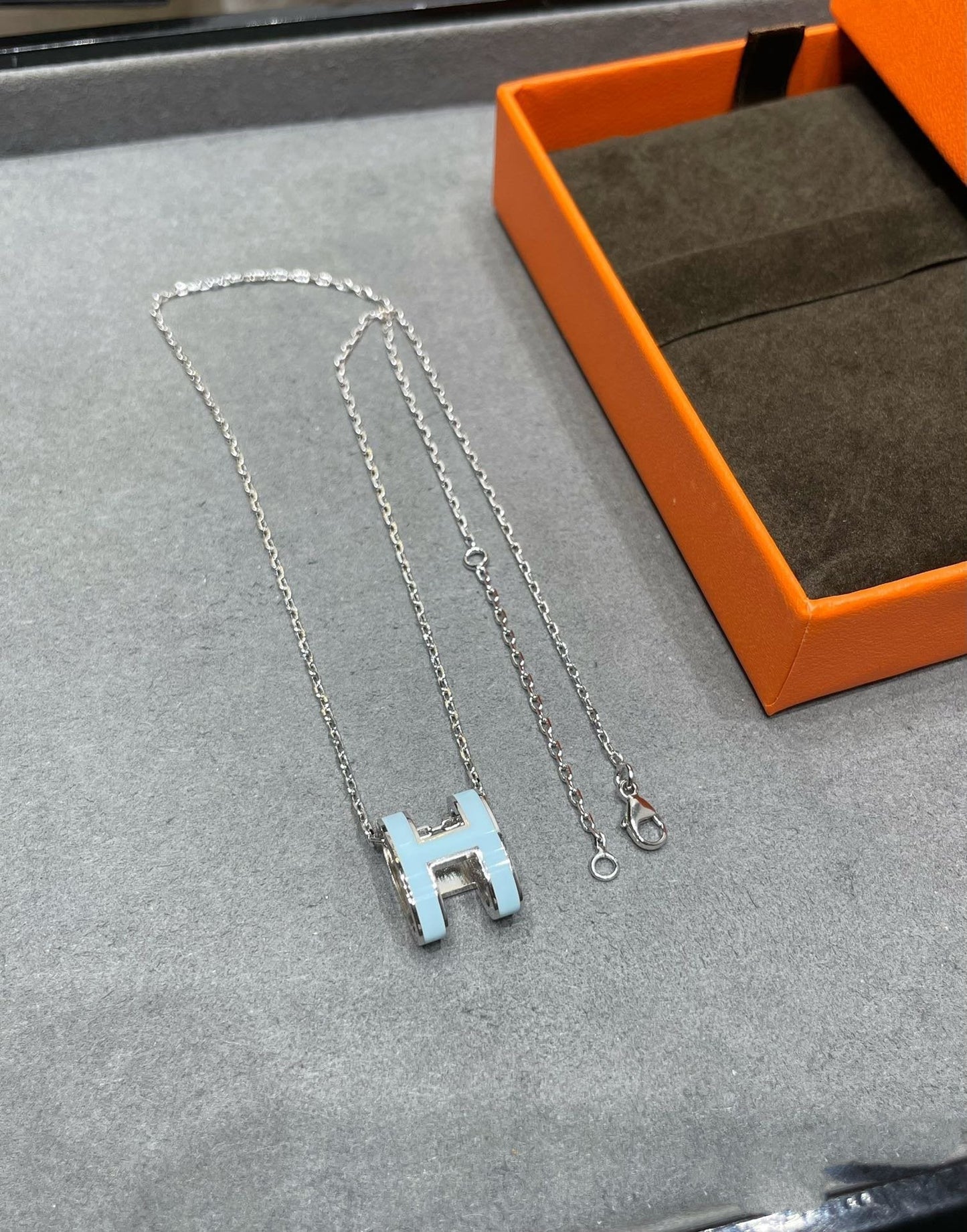 [Sparkle]POP H HELLBLAUE HALSKETTE