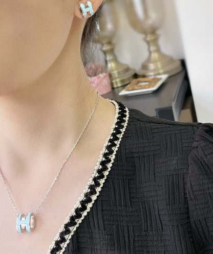 [Sparkle]POP H HELLBLAUE OHRSTECKER
