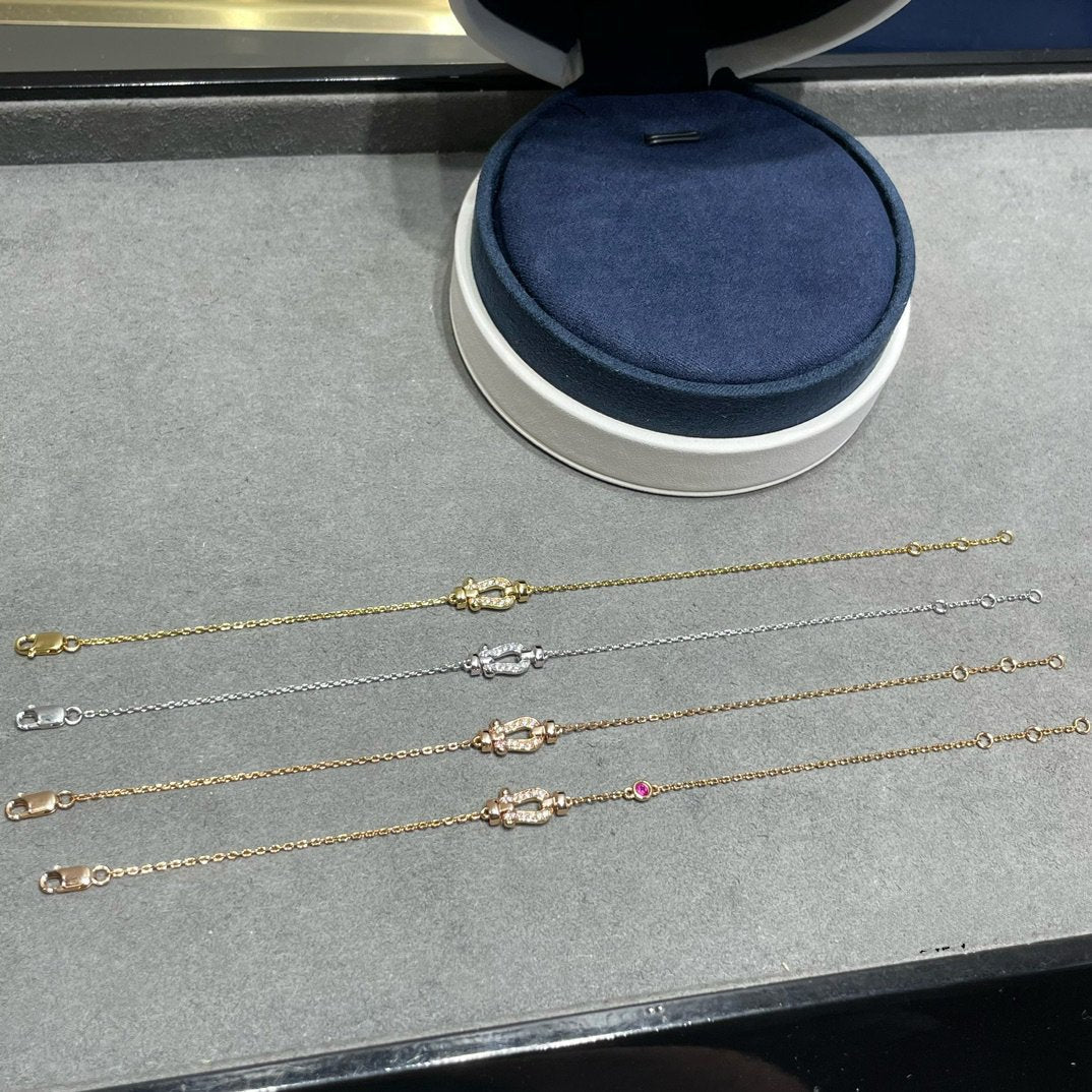 [sparkle Jewelry ]FORCE 10 DIAMOND CHAIN LINK PINK GOLD BRACELET