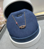 [sparkle Jewelry ]FORCE 10 DIAMOND CHAIN LINK PINK GOLD BRACELET