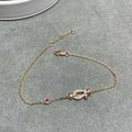 [sparkle Jewelry ]FORCE 10 DIAMOND CHAIN LINK PINK GOLD BRACELET