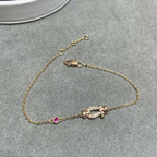 [sparkle Jewelry ]FORCE 10 DIAMOND CHAIN LINK PINK GOLD BRACELET