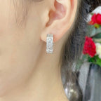 [sparkle Jewelery]LOVE 5.5MM DIAMOND PAVED EARRINGS