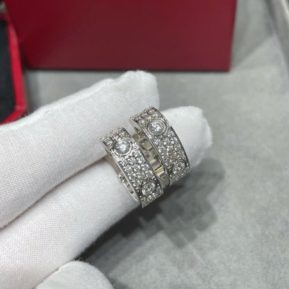 [sparkle Jewelery]LOVE 5.5MM DIAMOND PAVED EARRINGS