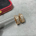 [sparkle Jewelery]LOVE 5.5MM DIAMOND PAVED EARRINGS