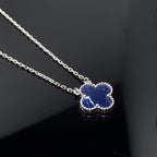[sparkle Jewelry ]CLOVER PIETERSITE SILVER LONG NECKLACE