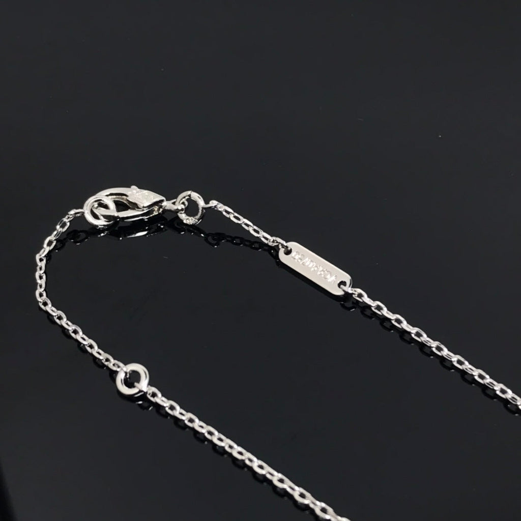 [sparkle Jewelry ]CLOVER PIETERSITE SILVER LONG NECKLACE