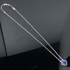 [sparkle Jewelry ]CLOVER PIETERSITE SILVER LONG NECKLACE