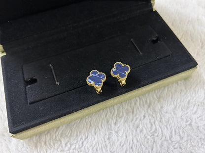 [sparkle Jewelry ]CLOVER PIETERSITE MEDIUM STUD EARRINGS
