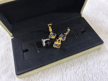 [sparkle Jewelry ]CLOVER PIETERSITE MEDIUM STUD EARRINGS
