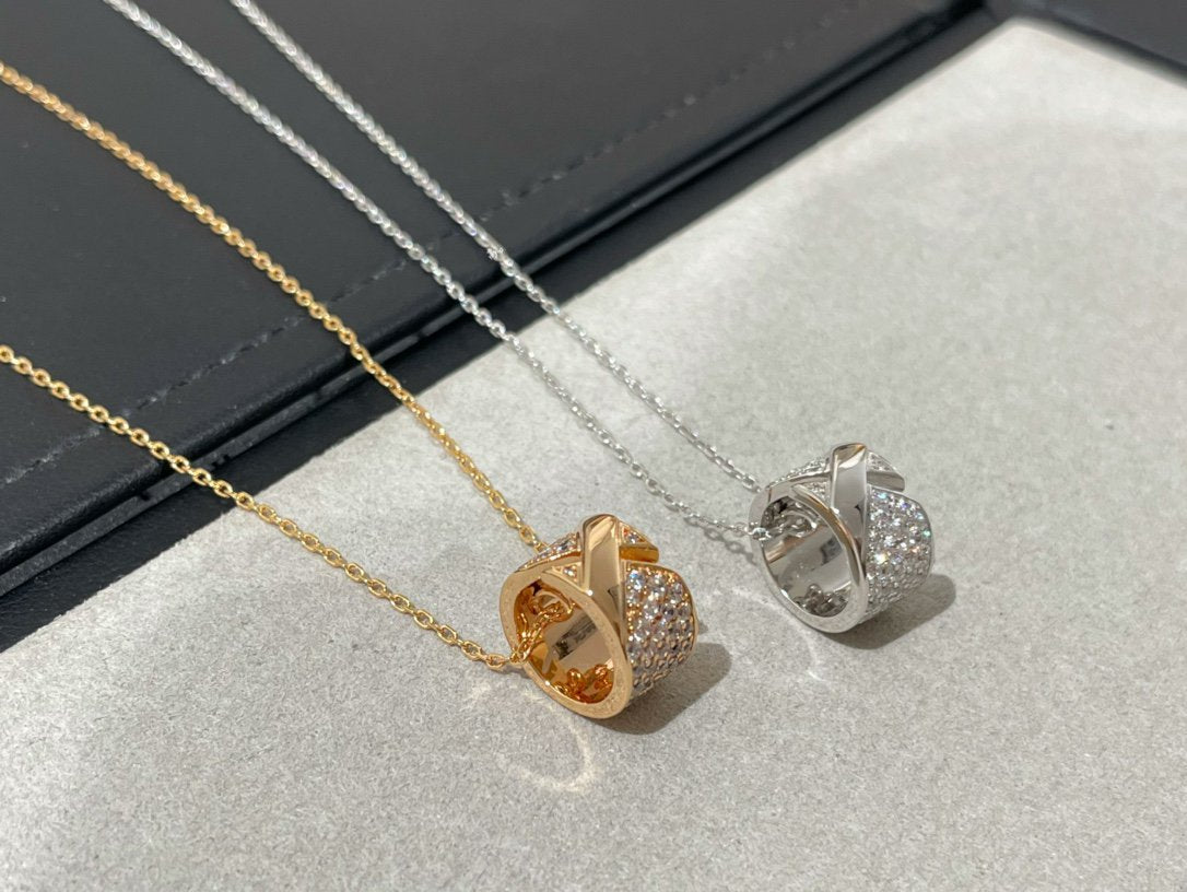 [sparkle Jewelry ]LIENS EVIDENCE DIAMOND PAVED NECKLACE
