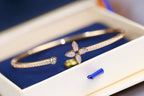 [sparkle Jewelry ]IDYLLE PINK GOLD OPEN BRACELET DIAMOND PAVED