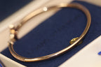 [sparkle Jewelry ]IDYLLE PINK GOLD OPEN BRACELET DIAMOND PAVED