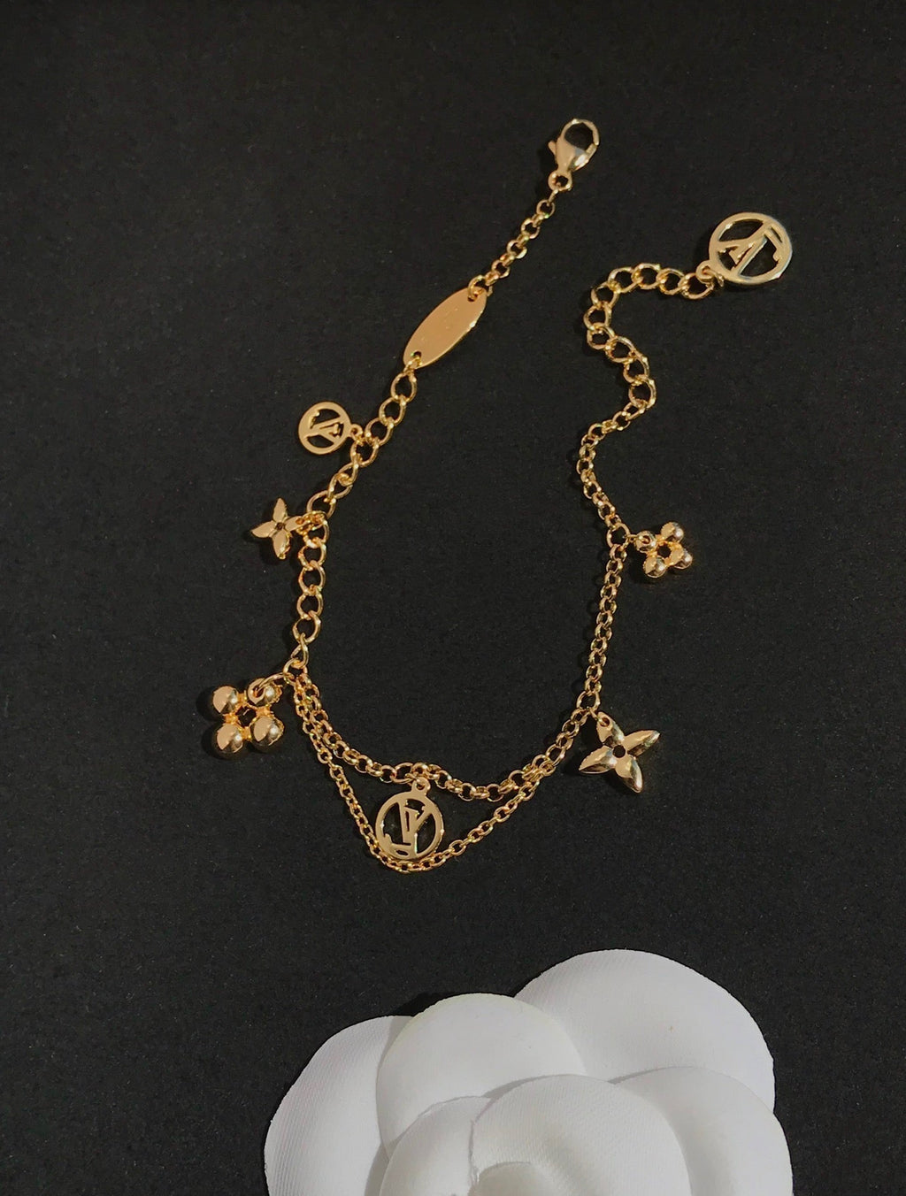 [sparkle Jewelry ]BLOOMING PINK GOLD MOP BRACELET