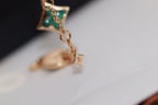 [sparkle Jewelry ]STAR AND SUN 4 MOTIF PINK GOLD MALACHITE BRACELET