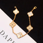 [sparkle Jewelry ]CLOVER WHITE PEARL MOP 5 MOTIF BRACELET COLLECTION