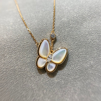 [sparkle Jewelry ]BUTTERFLY MOP DIAMOND NECKLACE