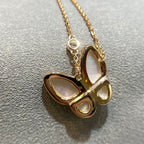 [sparkle Jewelry ]BUTTERFLY MOP DIAMOND NECKLACE