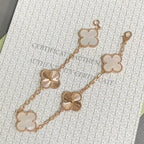 [sparkle Jewelry ]CLOVER WHITE PEARL MOP 5 MOTIF BRACELET COLLECTION
