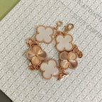 [sparkle Jewelry ]CLOVER WHITE PEARL MOP 5 MOTIF BRACELET COLLECTION