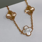 [sparkle Jewelry ]CLOVER WHITE PEARL MOP 5 MOTIF BRACELET COLLECTION