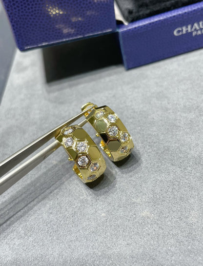 [Sparkle]BEE LOVE DIAMOND HOOP-OHRRINGE
