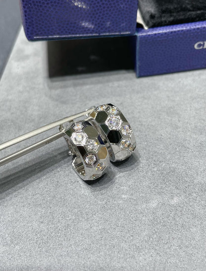 [Sparkle]BEE LOVE DIAMOND HOOP-OHRRINGE