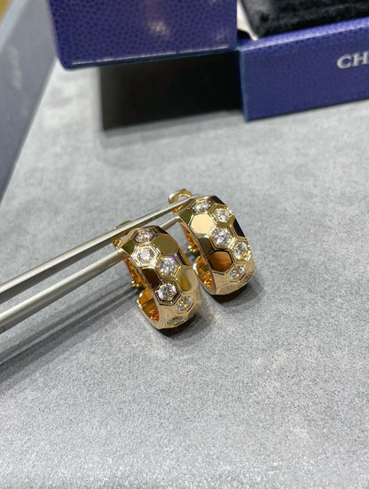 [Sparkle]BEE LOVE DIAMOND HOOP-OHRRINGE
