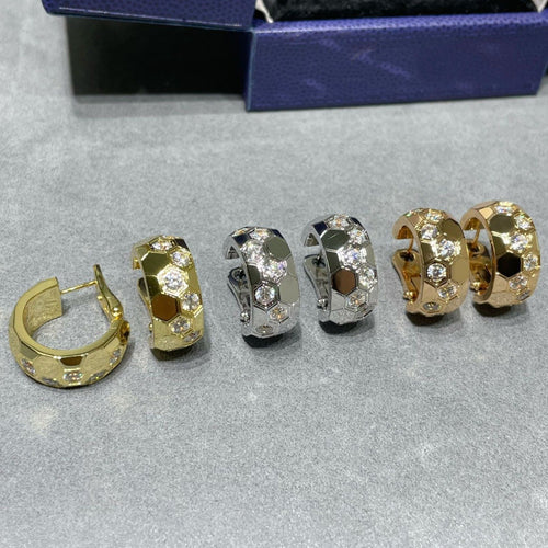 [Sparkle]BEE LOVE DIAMOND HOOP-OHRRINGE