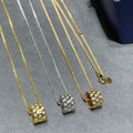 [sparkle Jewelry ]BEE LOVE DIAMOND PAVED 3 ROW NECKLACE