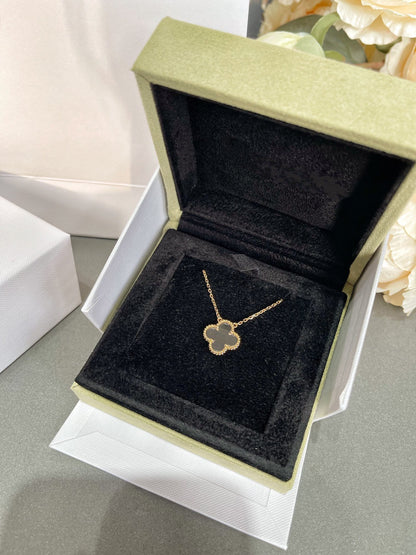 [sparkle Jewelry ]CLOVER ROCK CRYSTAL ROSE GOLD NECKLACE