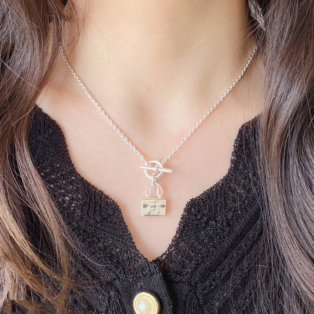 [sparkle Jewelry ]CONSTANCE PEDANT SILVER NECKLACE