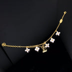 [sparkle Jewelry ]LOGO 6 MOTIF STAR AND SUN GOLD BRACELET