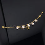 [sparkle Jewelry ]LOGO 6 MOTIF STAR AND SUN GOLD BRACELET