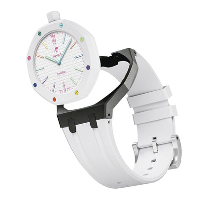 [Sparkle]Royal Oak Pop Exklusives Gehäuse aus Bioceramic & Silikonarmband Mix Color