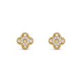 [sparkle Jewelry ]CLOVER MEDIUM 1 MOTIFS FUll DIAMOND EARRINGS