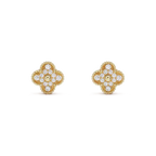 [sparkle Jewelry ]CLOVER MEDIUM 1 MOTIFS FUll DIAMOND EARRINGS